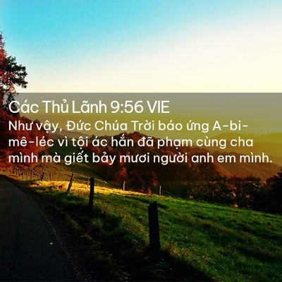 Picture 02 - Các Thủ Lãnh 9:56 VIE - Như vậy, Đức Chúa Trời báo ứng - Bible Verse Picture