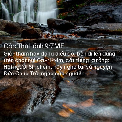 Picture 02 - Các Thủ Lãnh 9:7 VIE - Giô-tham hay đặng điều đó, bèn đi lên - Bible Verse Picture