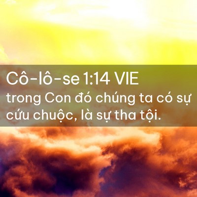 Picture 02 - Cô-lô-se 1:14 VIE - trong Con đó chúng ta có sự cứu chuộc, - Bible Verse Picture