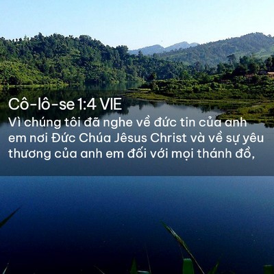 Picture 02 - Cô-lô-se 1:4 VIE - Vì chúng tôi đã nghe về đức tin của - Bible Verse Picture