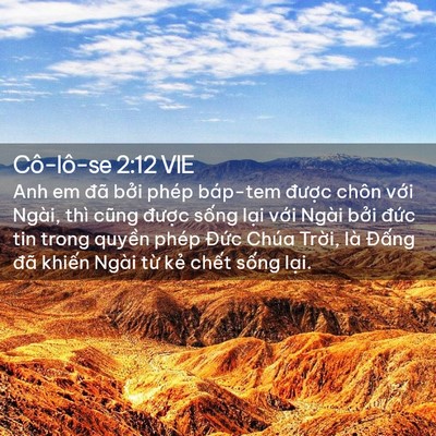 Picture 02 - Cô-lô-se 2:12 VIE - Anh em đã bởi phép báp-tem được chôn - Bible Verse Picture