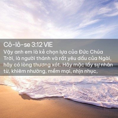 Picture 02 - Cô-lô-se 3:12 VIE - Vậy anh em là kẻ chọn lựa của Đức - Bible Verse Picture
