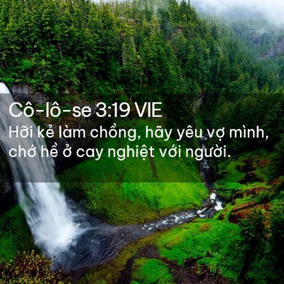 Picture 02 - Cô-lô-se 3:19 VIE - Hỡi kẻ làm chồng, hãy yêu vợ mình, - Bible Verse Picture