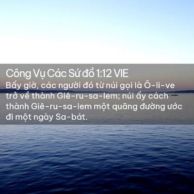 Picture 02 - Công Vụ Các Sứ đồ 1:12 VIE - Bấy giờ, các người đó từ núi gọi - Bible Verse Picture