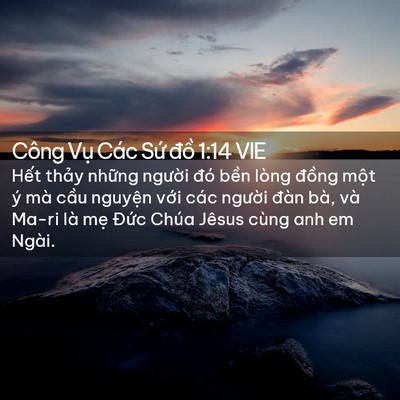 Picture 02 - Công Vụ Các Sứ đồ 1:14 VIE - Hết thảy những người đó bền lòng - Bible Verse Picture