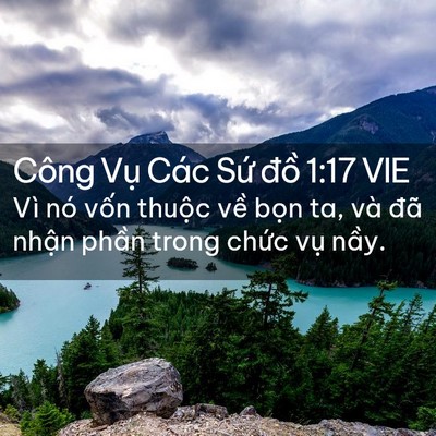 Picture 02 - Công Vụ Các Sứ đồ 1:17 VIE - Vì nó vốn thuộc về bọn ta, và đã - Bible Verse Picture
