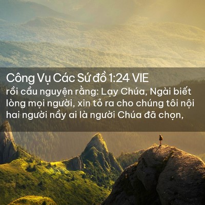 Picture 02 - Công Vụ Các Sứ đồ 1:24 VIE - rồi cầu nguyện rằng: Lạy Chúa, Ngài - Bible Verse Picture
