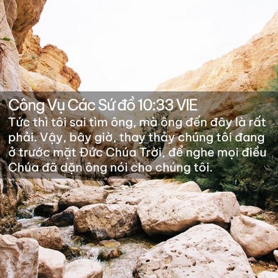 Picture 02 - Công Vụ Các Sứ đồ 10:33 VIE - Tức thì tôi sai tìm ông, mà ông đến - Bible Verse Picture
