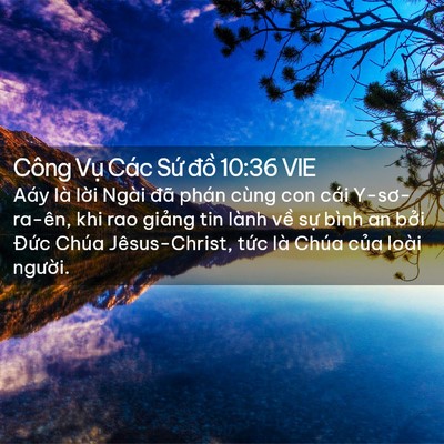 Picture 02 - Công Vụ Các Sứ đồ 10:36 VIE - Aáy là lời Ngài đã phán cùng con cái - Bible Verse Picture