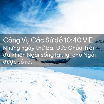 Picture 02 - Công Vụ Các Sứ đồ 10:40 VIE - Nhưng ngày thứ ba, Đức Chúa Trời đã - Bible Verse Picture