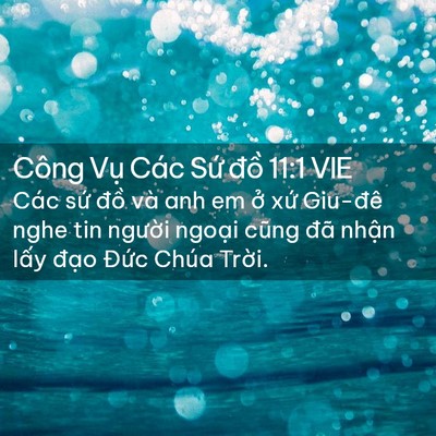 Picture 02 - Công Vụ Các Sứ đồ 11:1 VIE - Các sứ đồ và anh em ở xứ Giu-đê nghe - Bible Verse Picture