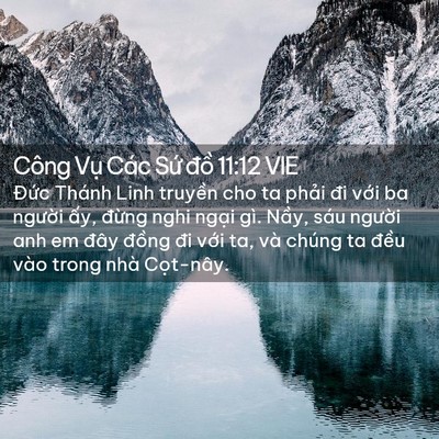 Picture 02 - Công Vụ Các Sứ đồ 11:12 VIE - Đức Thánh Linh truyền cho ta phải đi - Bible Verse Picture