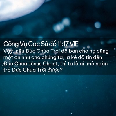 Picture 02 - Công Vụ Các Sứ đồ 11:17 VIE - Vậy, nếu Đức Chúa Trời đã ban cho - Bible Verse Picture