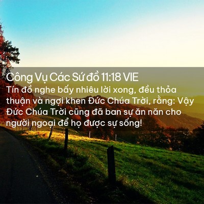 Picture 02 - Công Vụ Các Sứ đồ 11:18 VIE - Tín đồ nghe bấy nhiêu lời xong, đều - Bible Verse Picture