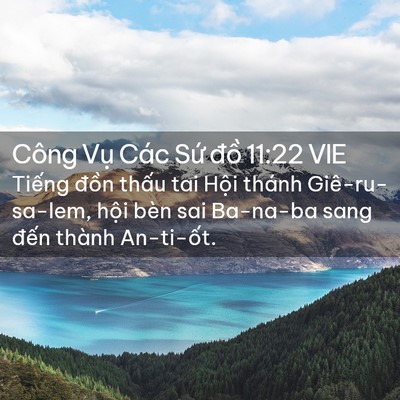 Picture 02 - Công Vụ Các Sứ đồ 11:22 VIE - Tiếng đồn thấu tai Hội thánh - Bible Verse Picture