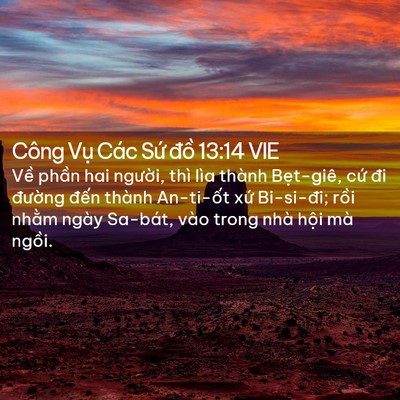 Picture 02 - Công Vụ Các Sứ đồ 13:14 VIE - Về phần hai người, thì lìa thành - Bible Verse Picture