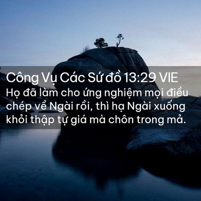 Picture 02 - Công Vụ Các Sứ đồ 13:29 VIE - Họ đã làm cho ứng nghiệm mọi điều - Bible Verse Picture