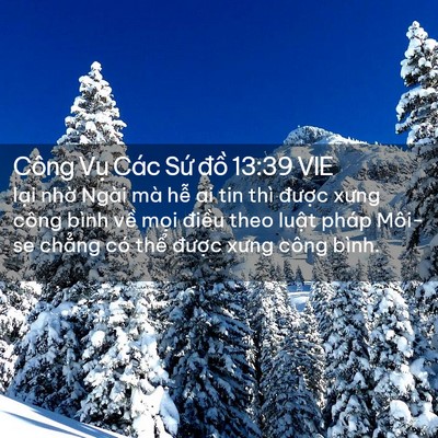 Picture 02 - Công Vụ Các Sứ đồ 13:39 VIE - lại nhờ Ngài mà hễ ai tin thì được - Bible Verse Picture