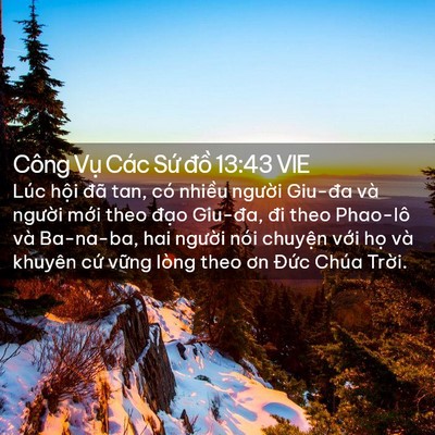 Picture 02 - Công Vụ Các Sứ đồ 13:43 VIE - Lúc hội đã tan, có nhiều người Giu-đa - Bible Verse Picture