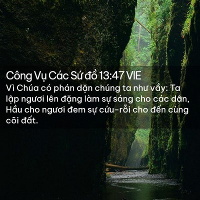 Picture 02 - Công Vụ Các Sứ đồ 13:47 VIE - Vì Chúa có phán dặn chúng ta như vầy: - Bible Verse Picture