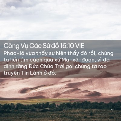 Picture 02 - Công Vụ Các Sứ đồ 16:10 VIE - Phao-lô vừa thấy sự hiện thấy đó - Bible Verse Picture