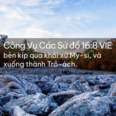 Picture 02 - Công Vụ Các Sứ đồ 16:8 VIE - bèn kíp qua khỏi xứ My-si, và xuống - Bible Verse Picture