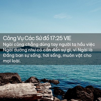 Picture 02 - Công Vụ Các Sứ đồ 17:25 VIE - Ngài cũng chẳng dùng tay người ta hầu - Bible Verse Picture