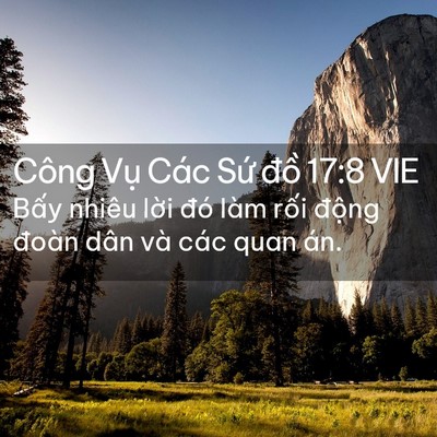 Picture 02 - Công Vụ Các Sứ đồ 17:8 VIE - Bấy nhiêu lời đó làm rối động đoàn - Bible Verse Picture