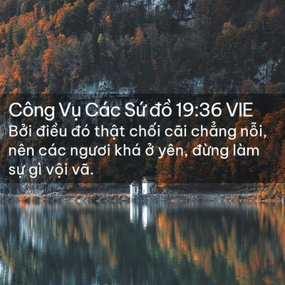 Picture 02 - Công Vụ Các Sứ đồ 19:36 VIE - Bởi điều đó thật chối cãi chẳng - Bible Verse Picture