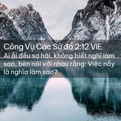 Picture 02 - Công Vụ Các Sứ đồ 2:12 VIE - Ai ai đều sợ hãi, không biết nghĩ làm - Bible Verse Picture