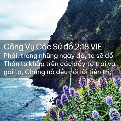 Picture 02 - Công Vụ Các Sứ đồ 2:18 VIE - Phải, trong những ngày đó, ta sẽ đổ - Bible Verse Picture