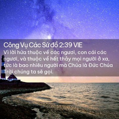 Picture 02 - Công Vụ Các Sứ đồ 2:39 VIE - Vì lời hứa thuộc về các ngươi, con - Bible Verse Picture