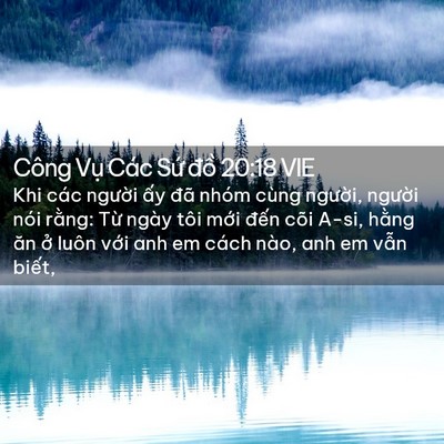 Picture 02 - Công Vụ Các Sứ đồ 20:18 VIE - Khi các người ấy đã nhóm cùng người, - Bible Verse Picture