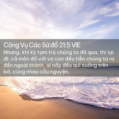 Picture 02 - Công Vụ Các Sứ đồ 21:5 VIE - Nhưng, khi kỳ tạm trú chúng ta đã qua, - Bible Verse Picture