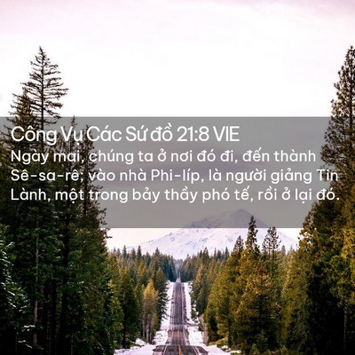 Picture 02 - Công Vụ Các Sứ đồ 21:8 VIE - Ngày mai, chúng ta ở nơi đó đi, đến - Bible Verse Picture