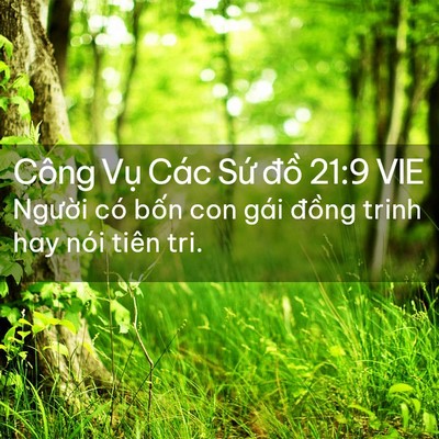 Picture 02 - Công Vụ Các Sứ đồ 21:9 VIE - Người có bốn con gái đồng trinh hay - Bible Verse Picture