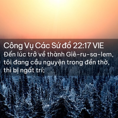 Picture 02 - Công Vụ Các Sứ đồ 22:17 VIE - Đến lúc trở về thành Giê-ru-sa-lem, - Bible Verse Picture