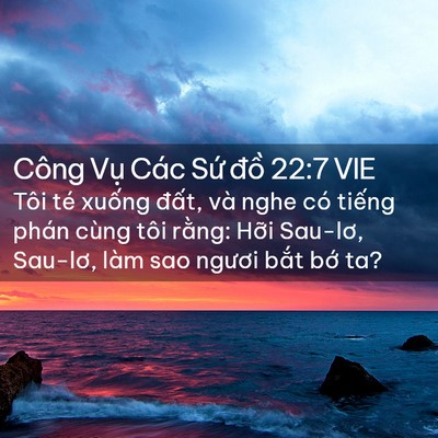 Picture 02 - Công Vụ Các Sứ đồ 22:7 VIE - Tôi té xuống đất, và nghe có tiếng - Bible Verse Picture