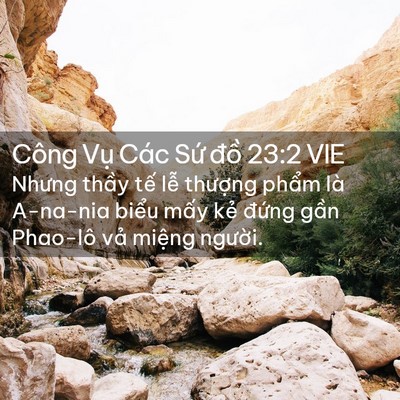 Picture 02 - Công Vụ Các Sứ đồ 23:2 VIE - Nhưng thầy tế lễ thượng phẩm là - Bible Verse Picture