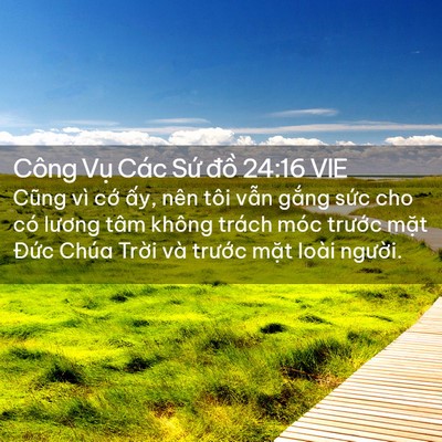 Picture 02 - Công Vụ Các Sứ đồ 24:16 VIE - Cũng vì cớ ấy, nên tôi vẫn gắng sức - Bible Verse Picture
