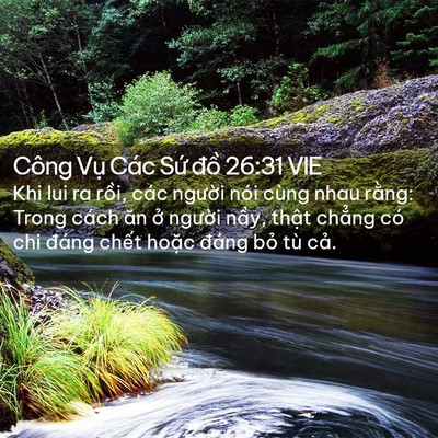 Picture 02 - Công Vụ Các Sứ đồ 26:31 VIE - Khi lui ra rồi, các người nói cùng nhau - Bible Verse Picture