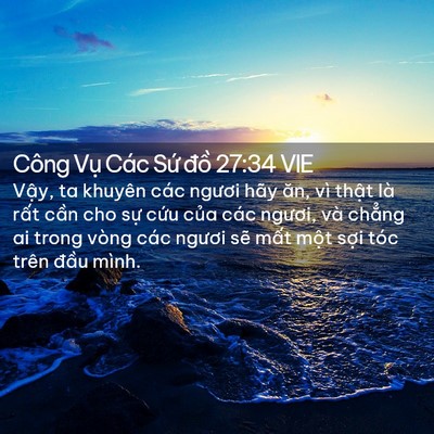Picture 02 - Công Vụ Các Sứ đồ 27:34 VIE - Vậy, ta khuyên các ngươi hãy ăn, vì - Bible Verse Picture