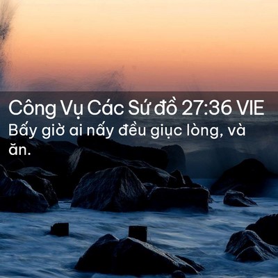Picture 02 - Công Vụ Các Sứ đồ 27:36 VIE - Bấy giờ ai nấy đều giục lòng, và - Bible Verse Picture