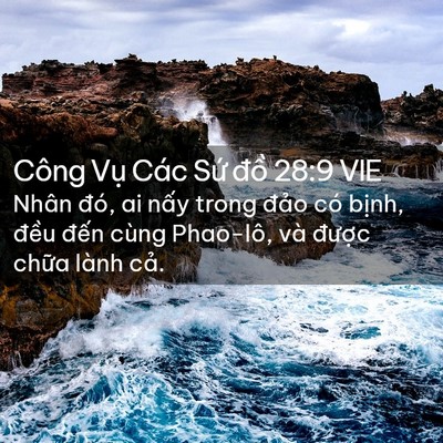 Picture 02 - Công Vụ Các Sứ đồ 28:9 VIE - Nhân đó, ai nấy trong đảo có bịnh, - Bible Verse Picture