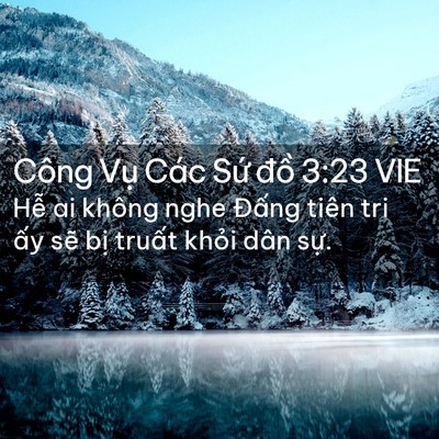 Picture 02 - Công Vụ Các Sứ đồ 3:23 VIE - Hễ ai không nghe Đấng tiên tri ấy sẽ - Bible Verse Picture