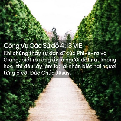 Picture 02 - Công Vụ Các Sứ đồ 4:13 VIE - Khi chúng thấy sự dạn dĩ của Phi-e-rơ - Bible Verse Picture