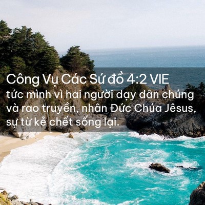 Picture 02 - Công Vụ Các Sứ đồ 4:2 VIE - tức mình vì hai người dạy dân chúng - Bible Verse Picture