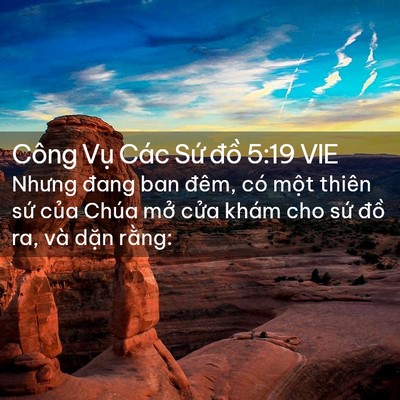 Picture 02 - Công Vụ Các Sứ đồ 5:19 VIE - Nhưng đang ban đêm, có một thiên sứ - Bible Verse Picture