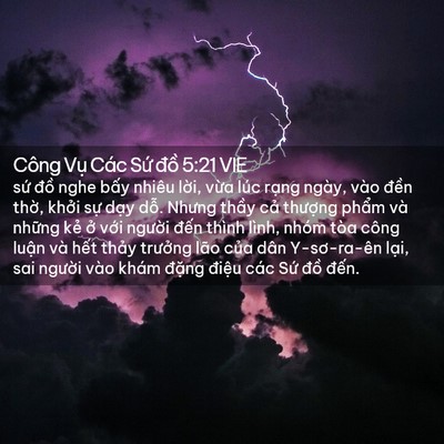 Picture 02 - Công Vụ Các Sứ đồ 5:21 VIE - sứ đồ nghe bấy nhiêu lời, vừa lúc - Bible Verse Picture