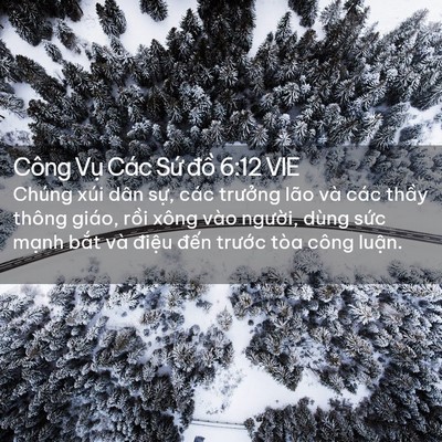 Picture 02 - Công Vụ Các Sứ đồ 6:12 VIE - Chúng xúi dân sự, các trưởng lão và - Bible Verse Picture